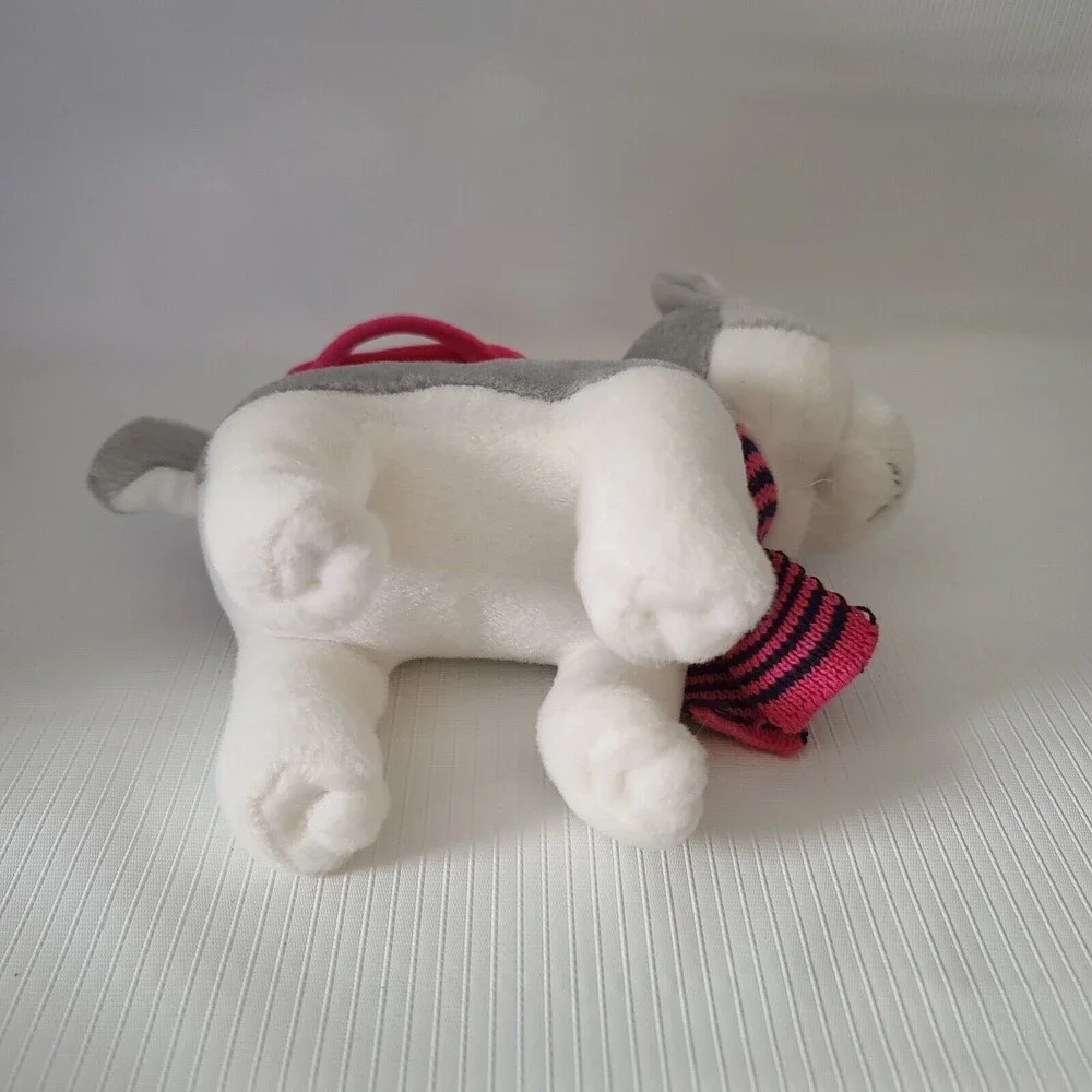 Husky with Scarf Girl Zippered Purse Carry Bag Embroidered Eyes